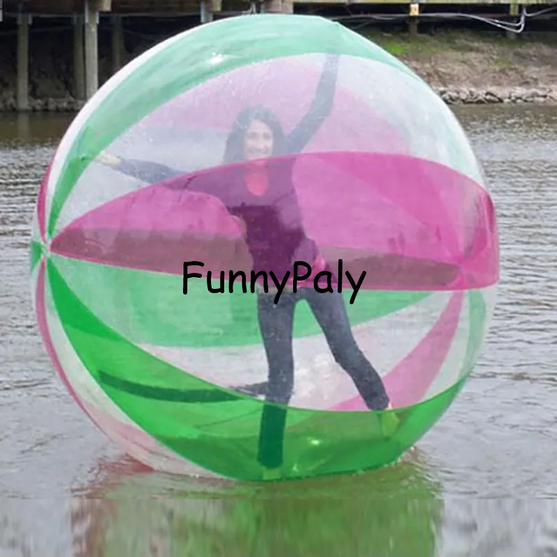 Гигантский воздушный шар для воды, ПВХ, СВЕТОДИОДНЫЙ Красочный надувной шар для ходьбы по воде с красочным светом, шар для хомяка на воде