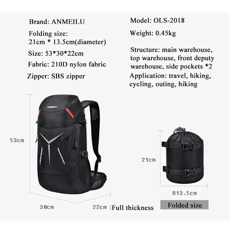 ANMEILU 2L водонепроницаемая сумка высокой емкости водонепроницаемый походный рюкзак для занятий спортом на открытом воздухе скалолазание Велоспорт гидратация рюкзак водный Пузырь