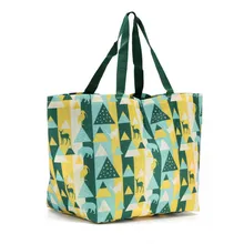 Мультфильм ретро геометрический утолщение высокой емкости портативный водонепроницаемый сумка на плечо сумка для покупок