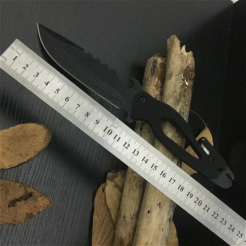 440 c прямой нож 58 HRC выживания спасательный Многофункциональный складной гаечный