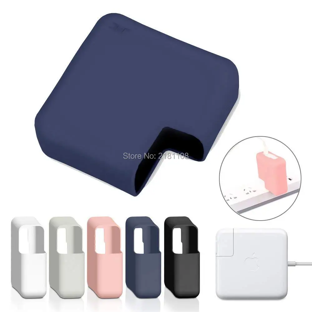 Protetor de Carregador de Silicone Ultra Fino para Macbook Capa para Adaptador de ar 13 Pro 60w 61w 30w Mangas Poeira Anti-queda Arranhão Case - Imagem 2