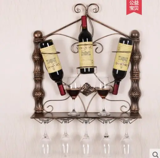 

brown Beautiful Wall wine rack-33