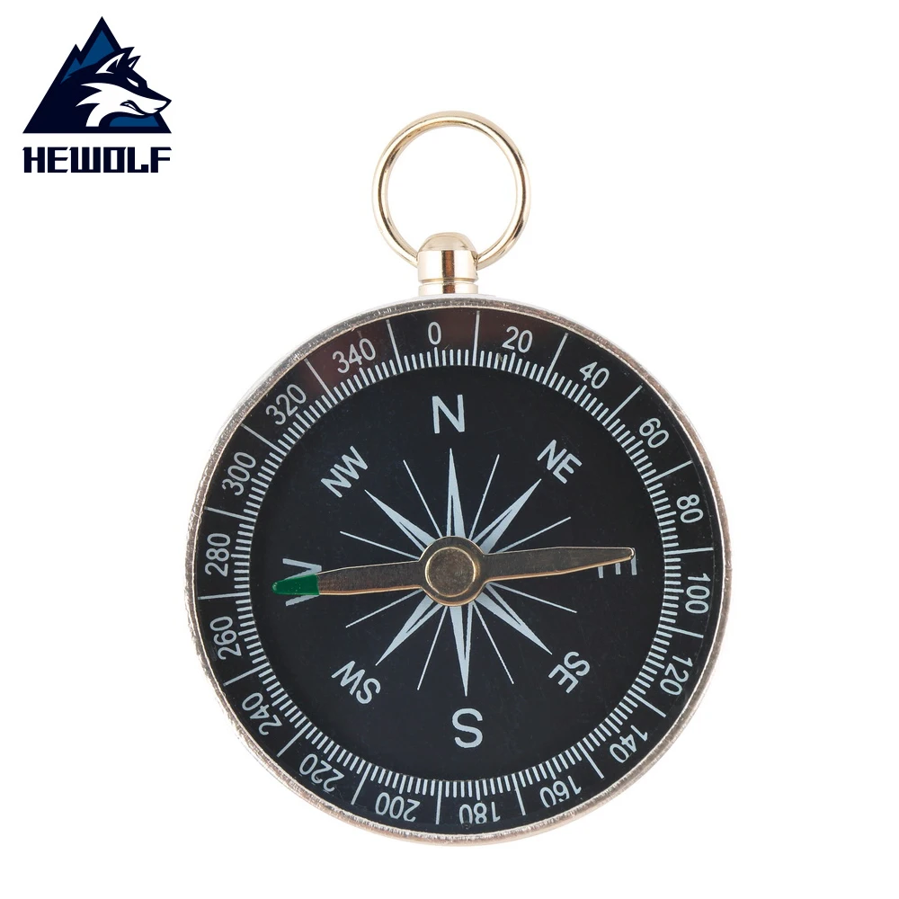 Hewolf Aluminum Handheld Pocket Compasses Outdoor Mini Compass For