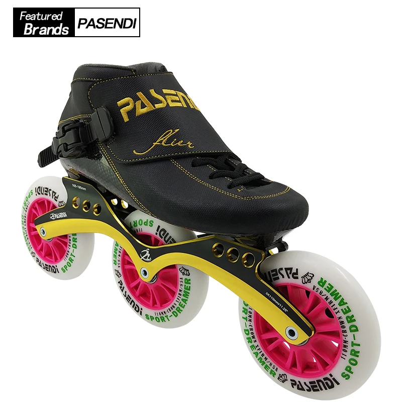 PASENDI المهنية سرعة أحذية التزلج الكبار الأسطوانة تزلج حذاء 4 عجلات للأطفال حذاء تزلج بعجلات الأحذية الكربون النساء الرجال 110 مللي متر PASENDI المهنية سرعة أحذية التزلج الكبار الأسطوانة تزلج حذاء 4 عجلات للأطفال حذاء تزلج بعجلات الأحذية الكربون النساء الرجال 110 مللي متر