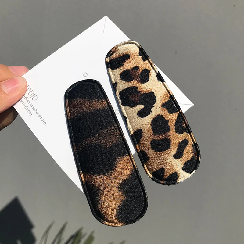 2019 новые модные сексуальные леопардовые заколки для волос Япония и Корея Ретро Печать челка клип ткань заколки для волос женские головные
