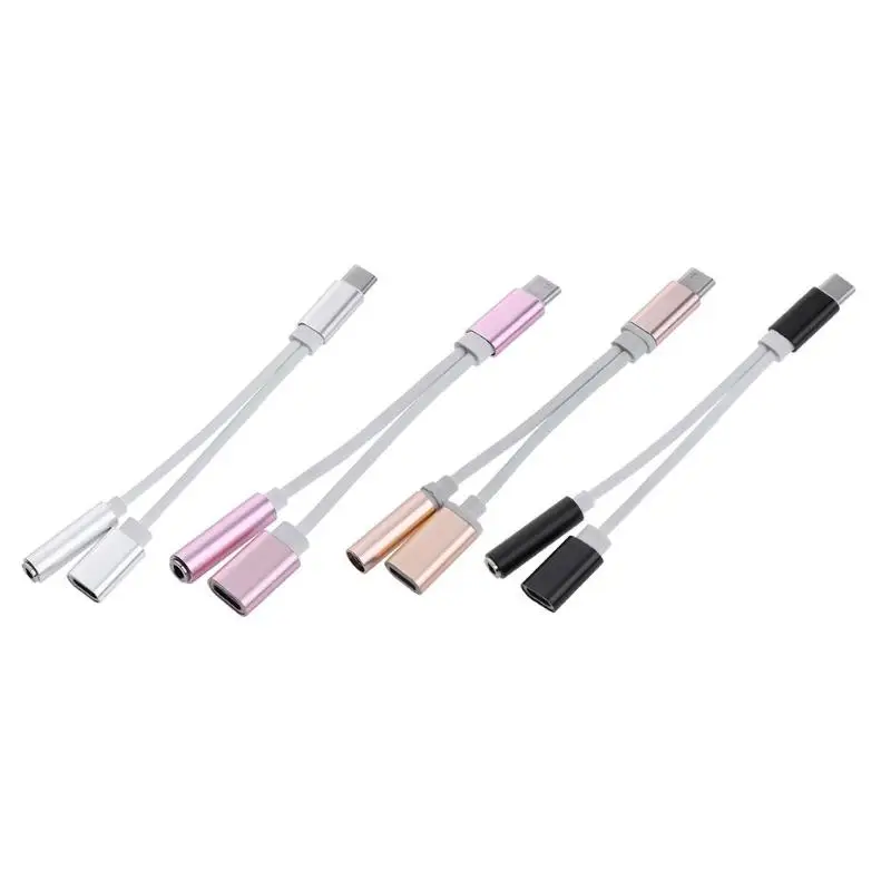 

1Pcs Audio Cable Charger Music 2 in 1 USB Type-C to 3.5mm Jack Audio Converter Jack Audio Converter Adapter For Phones Tablet