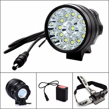 

21000LM 13*Cree XM-L T6 3 Modes Bike Bicycle Light Headlight Headlamp Flashlight 13T6 with 6x18650 Battery Pack Charger