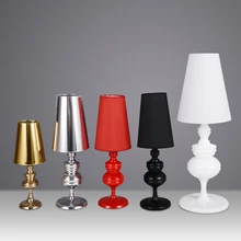 Современные защитные Настольные светильники для спальни прикроватная лампа для гостиницы дворца освещение пол белый/черный/красный/золотой/серебристый настольные лампы