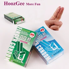 HoozGee Manga Finger Condones Productos Del Sexo de La Salud Sexual Condón De Látex 20 unids/lote (Lubricación de Aloe Vera + Menta Fría)