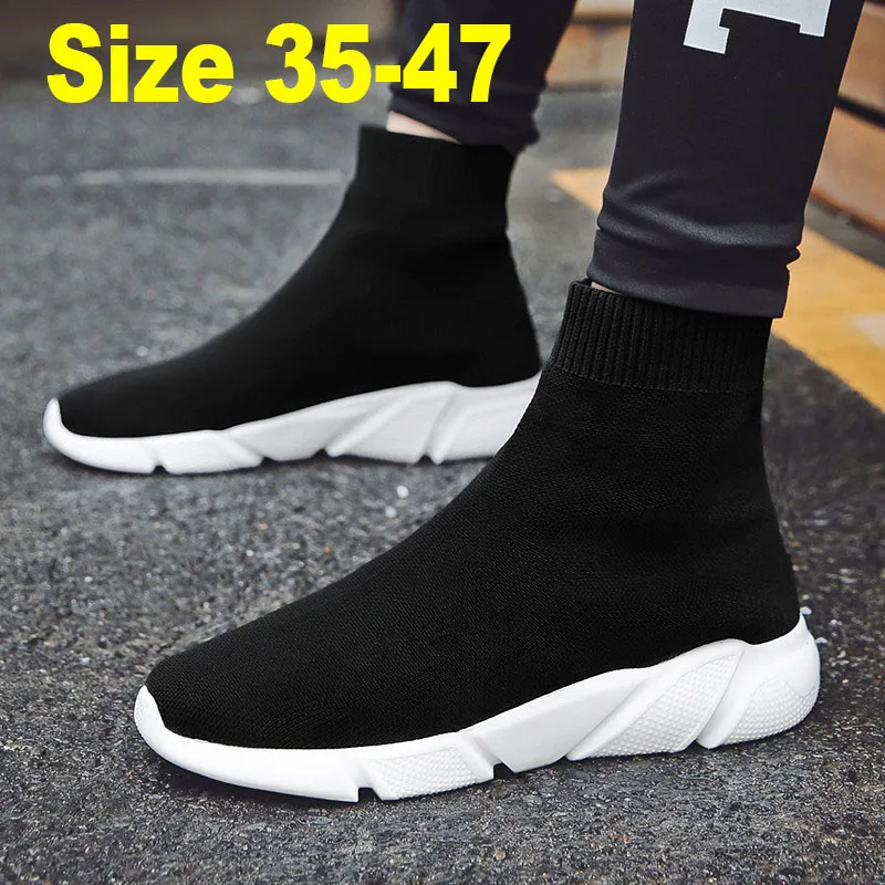 

2019 New Socks Sneakers Men Running Shoes Knit Upper Breathable Women Summer Unisex Walking Trainers zapatillas hombre deportiva