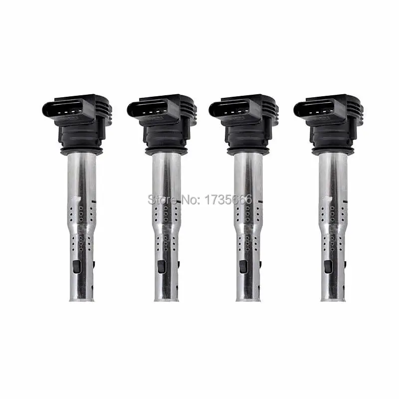 4PCS Ignition Coil 06H905115, 06H905115A, 06F905115, 07K905715 For Audi ...