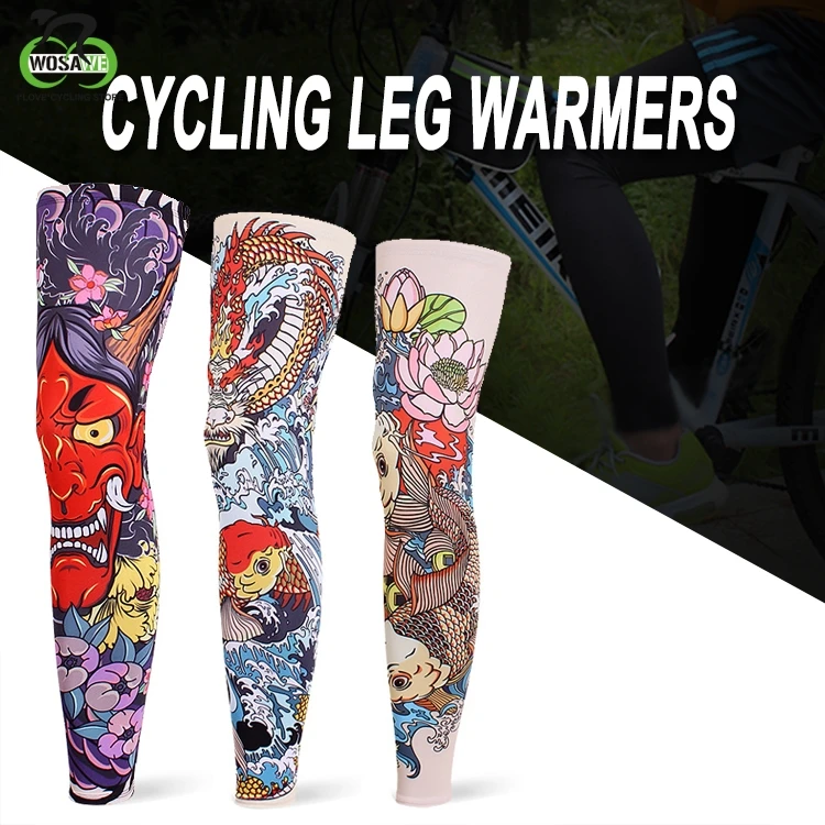 

WOSAWE Anti-UV Cycling Leg Warmers Summer Compression Sport Bike Bicycle Riding Leggings Leg Sleeve leg protector knee warmer