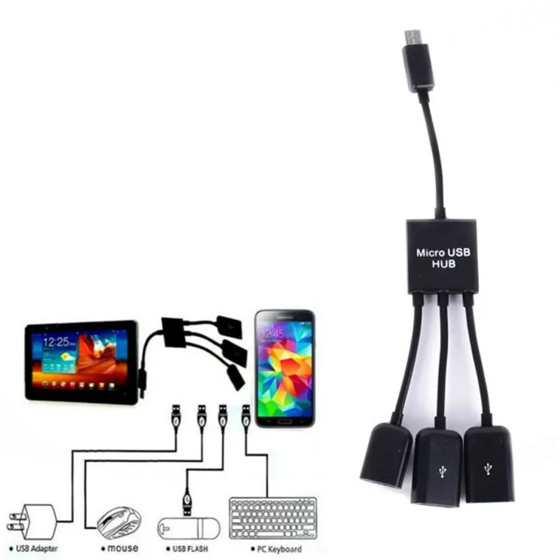 Зарядное устройство с 3 портами Micro USB OTG для Samsung Sony|Кабели передачи данных| |
