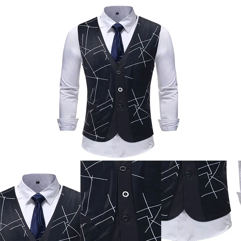 Новое поступление 2018 года платье вязаные жилеты для женщин мужчин Slim Fit s костюм