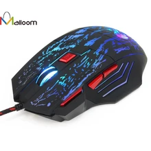 Malloom Новое поступление компьютерная мышь профессиональная 7 кнопок 5500 dpi USB Оптическая Проводная игровая мышь Мыши для ПК ноутбука