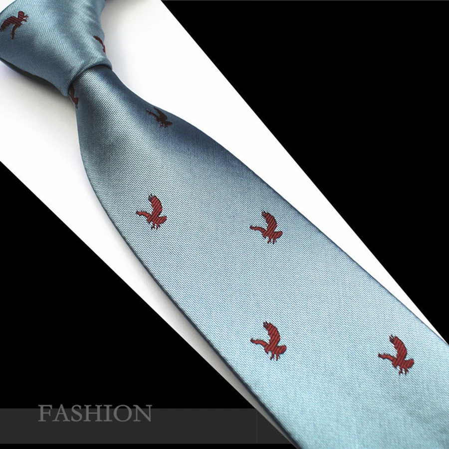 Mens Animal Patterned Ties Silk Jacquard Necktie for Business Wedding Party