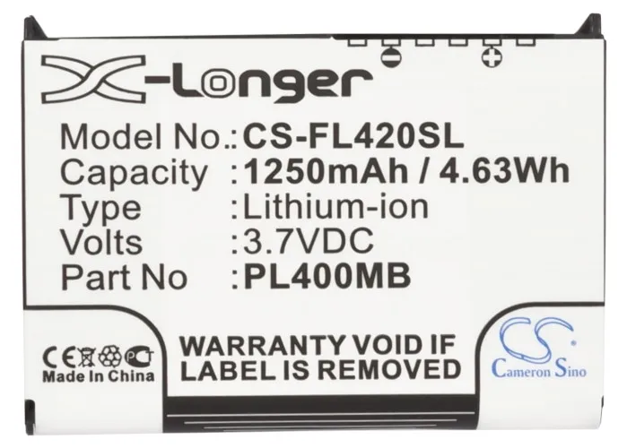 Аккумулятор Cameron Sino 1250 мАч PL400MB PL500MB для Fujitsu Loox 400410420 C500 C550 N500 N520 N520c N520p N560 N560C N560e