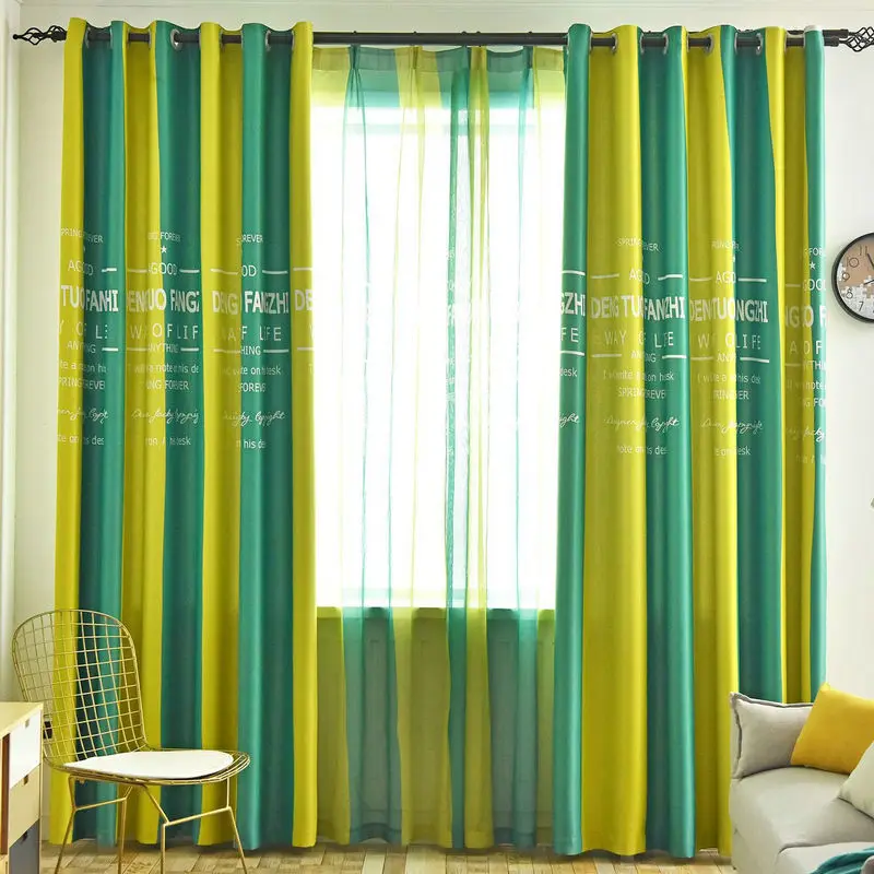 

2019 Stripe Curtains for Livingroom Dining Room Blackout Drapes Red Navy Green Yellow Cortinas Para Sala De Estar Rideaux Tende