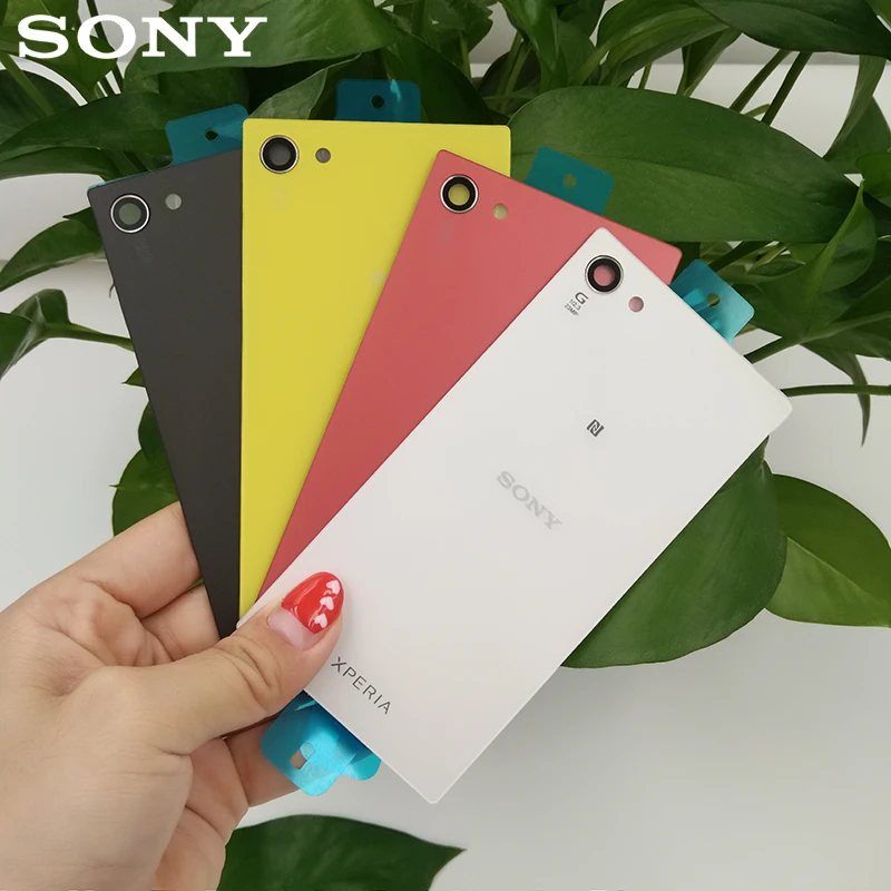 

Original Back Glass Battery Door Housing case For Sony Xperia Z5 Compact E5803 E5823 Z5 Rear Back Cover Replacement Spare Parts