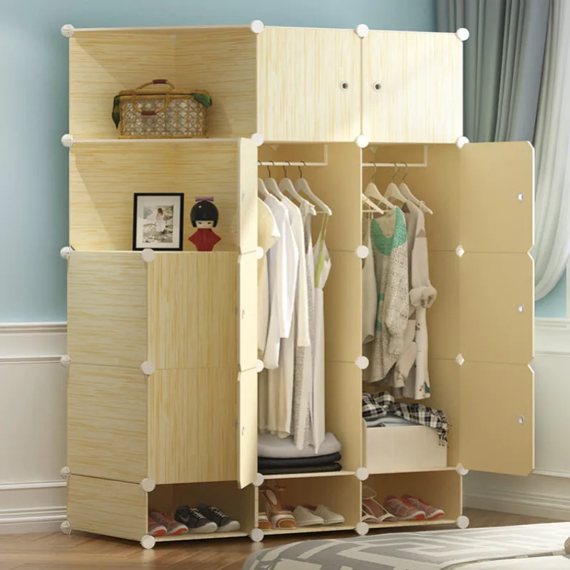 Kids Furniture Decor Wardrobe Canvas Simple Cloth Cabinet