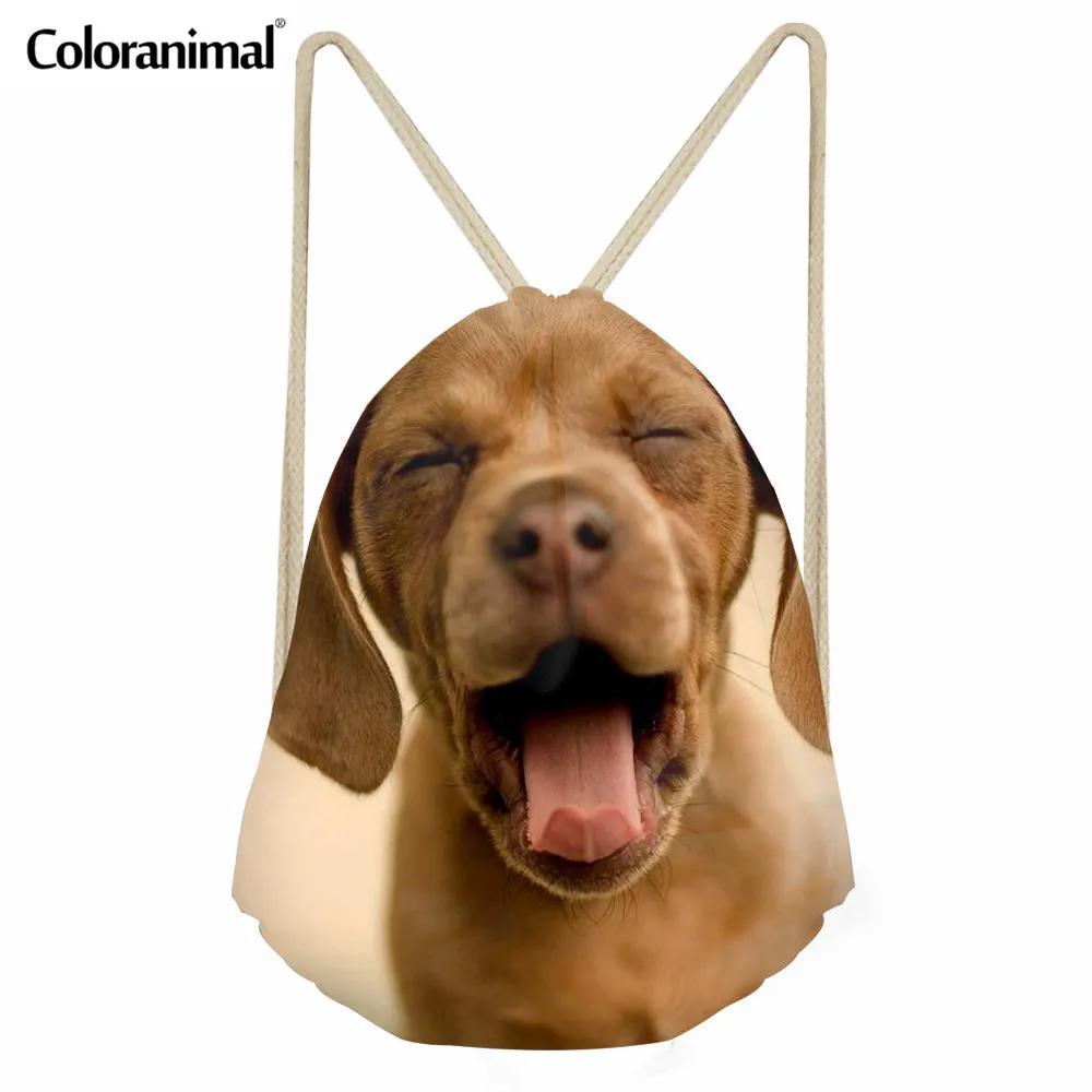 Рюкзак Coloranimal Weimaraner для мальчиков и девочек, фитнес-йога, мешочек для обуви на шнурке, с принтом щенка, для женщин и мужчин, повседневный рюкзак Cinch Sack