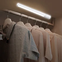 PIR датчик движения светодиодный светильник для шкафа Перезаряжаемый USB 12 В 2 режима Беспроводной магнитный ночник для кухонного шкафа