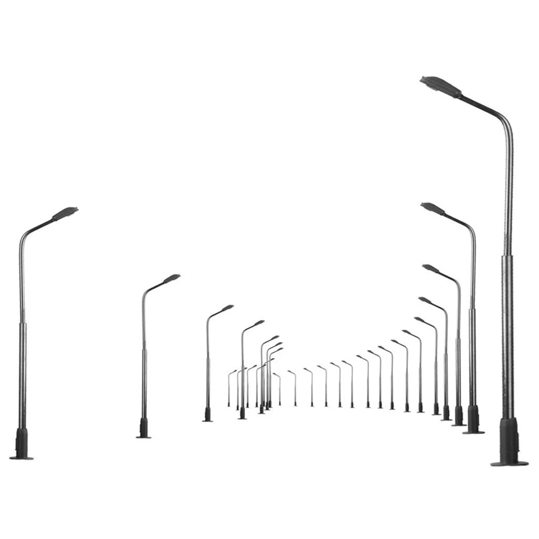 10 шт. высота 8 см модель уличный фонарь освещение одиночный для модели железнодорожной дороги пейзаж