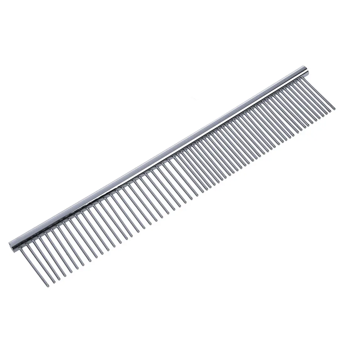 Beauty Tool Metal Grooming Rake Comb Silver Tone for Pet Cat Dogin Dog
