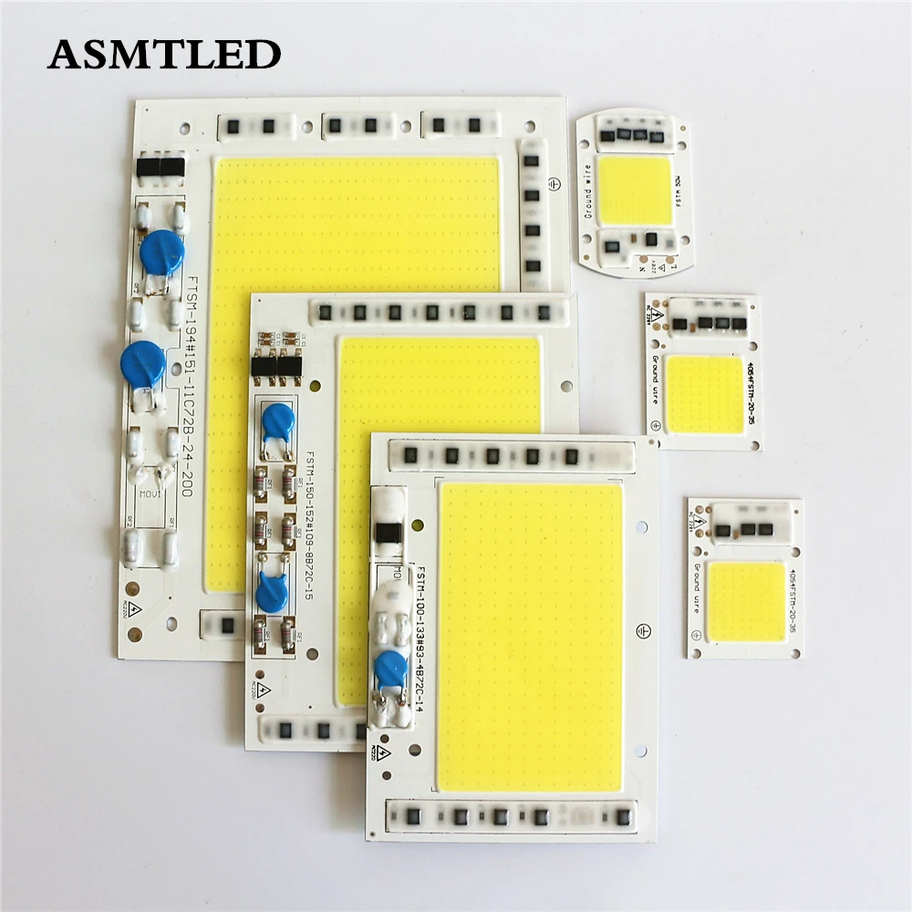 

COB LED Lamp Diode 20W 30W 50W 100W 150W 200W Integrated 220V AC Matrix LED Spotlight DIY Projector Outdoor Street Flood Light