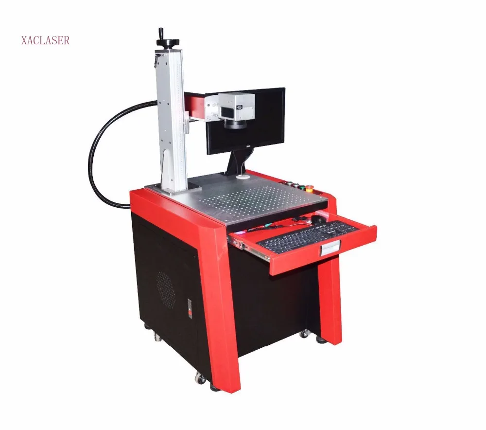 

2018 New Design 20w 30w 50w vertical fiber marking machine for metal with high quality