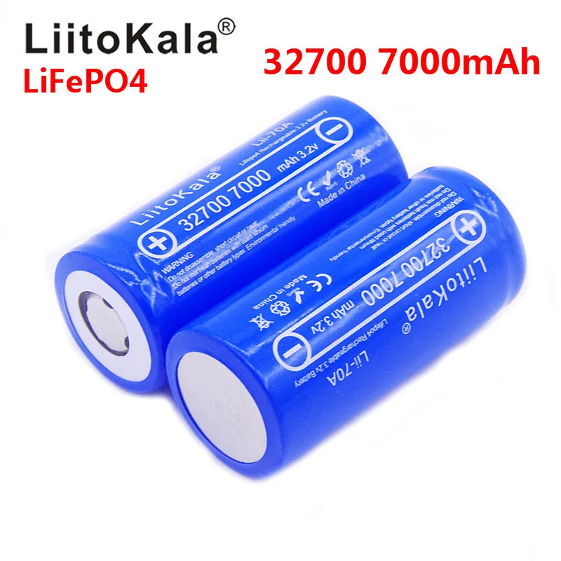 Lii-70A LiitoKala 32700 3,2 v 7000 mAh lifepo4 аккумуляторная батарея 5с разрядка батарея для резервного питания вспышка