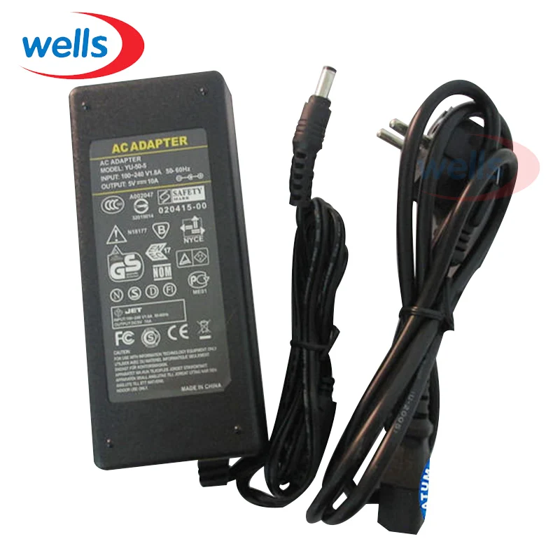 

5V 10A LED Power Supply For WS2812B WS2811 LPD8806 WS2801 LED Strip Light DC5V
