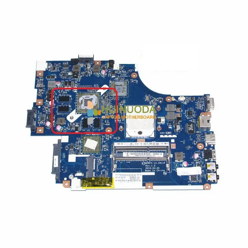 NOKOTION NOKOTION NEW75 LA-5911P MBR4302001 MBR4302001 For acer aspire 5552G Laptop motherboard DDR3 Mainboard