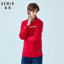 SEMIR Men Print Sweatshirt Soft Cotton Men Graphic Pullover Sweatshirt with Dropped Shoulder Sport Sweatshirt Fashion Style skew collar pullover sweatshirt with graphic