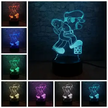 

Cartoon Super Mario Action 3D LED Touch Switch Night Light 7 Colors Change Home Decor Desk Lamp Child Birthday Xmas Gift Kid Toy