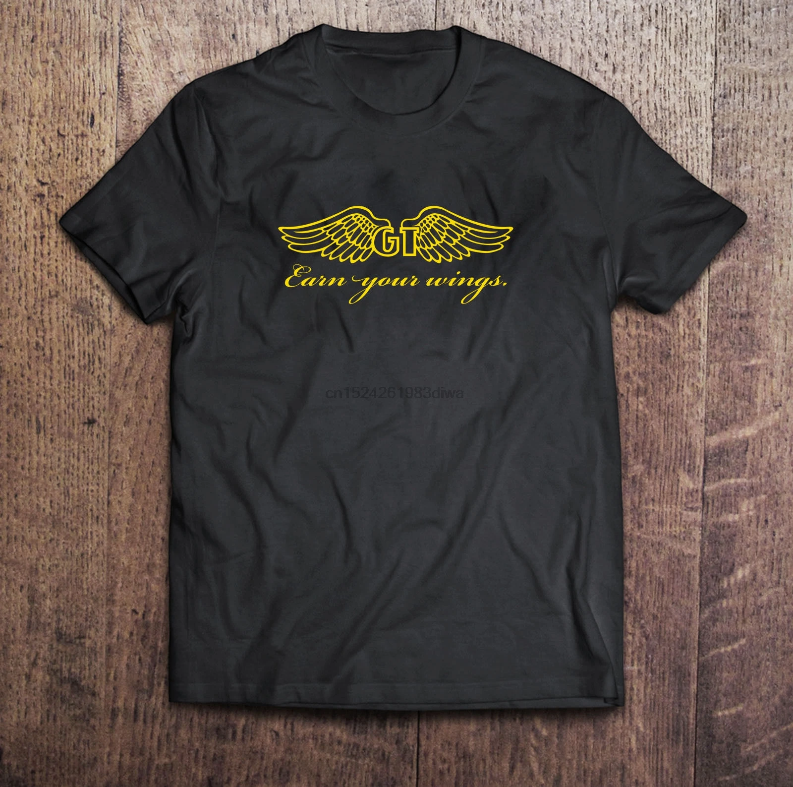 Gt Bicycle Bmx Earn Your Wing Black T Shirt Custom Mens S