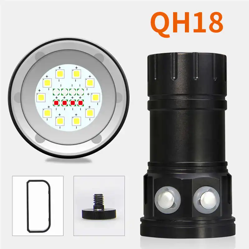 led flashlight 18650 LED Flashlight Photography Light Underwater powerful led flashlight waterproof laser pointer #4S10 (16)