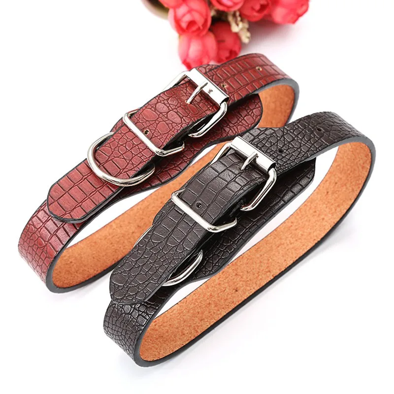 PU Leather Dog Collar For Pet Small Dogs Chien Pinch Collar For Dogs