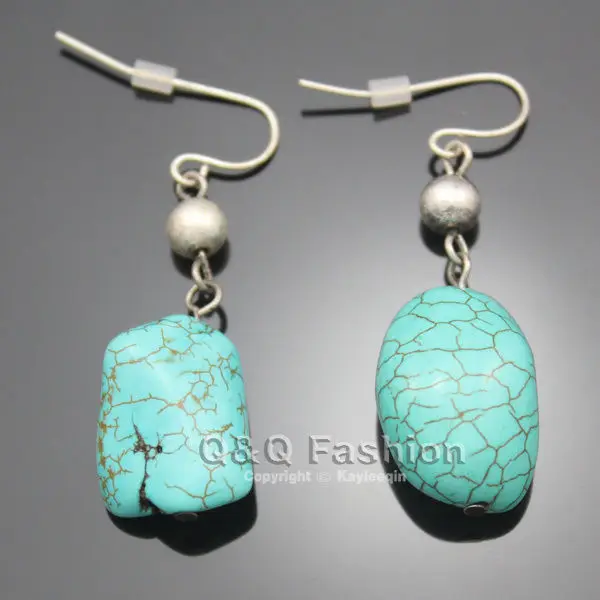 Vintage Silver Baroque Turkey Blue Stone Bead Zuni Navojo Vintage Silver Baroque Turkey Blue Stone Bead Zuni Navojo Earrings Art Deco Fancy Dress Jewelry 2018 New In Stud From Accessories