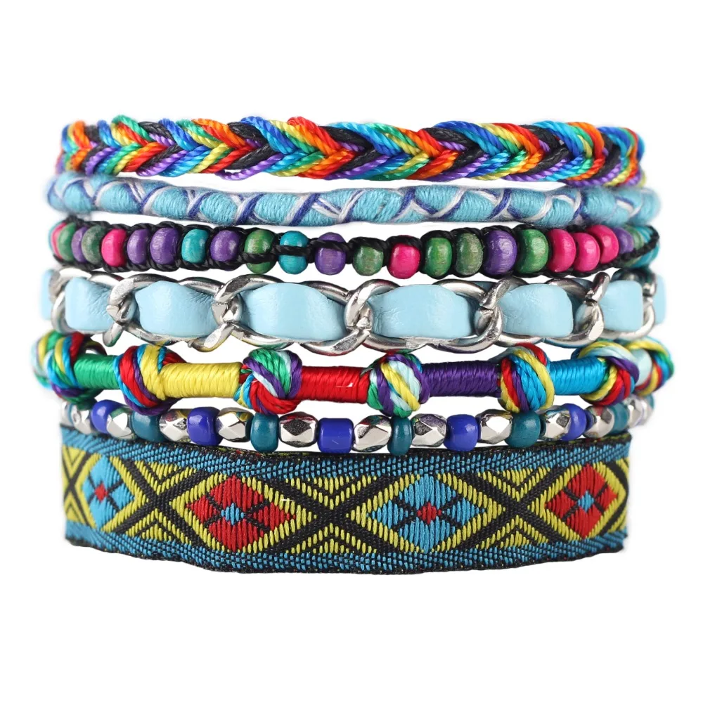 Newei Hot Luxury Weave Bead Handmade Bracelet Novelty Multilayer