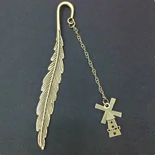 Креативная Ретро Изысканная бронзовая Закладка-перо металлическая Винтажная закладка Fo студенческий подарок