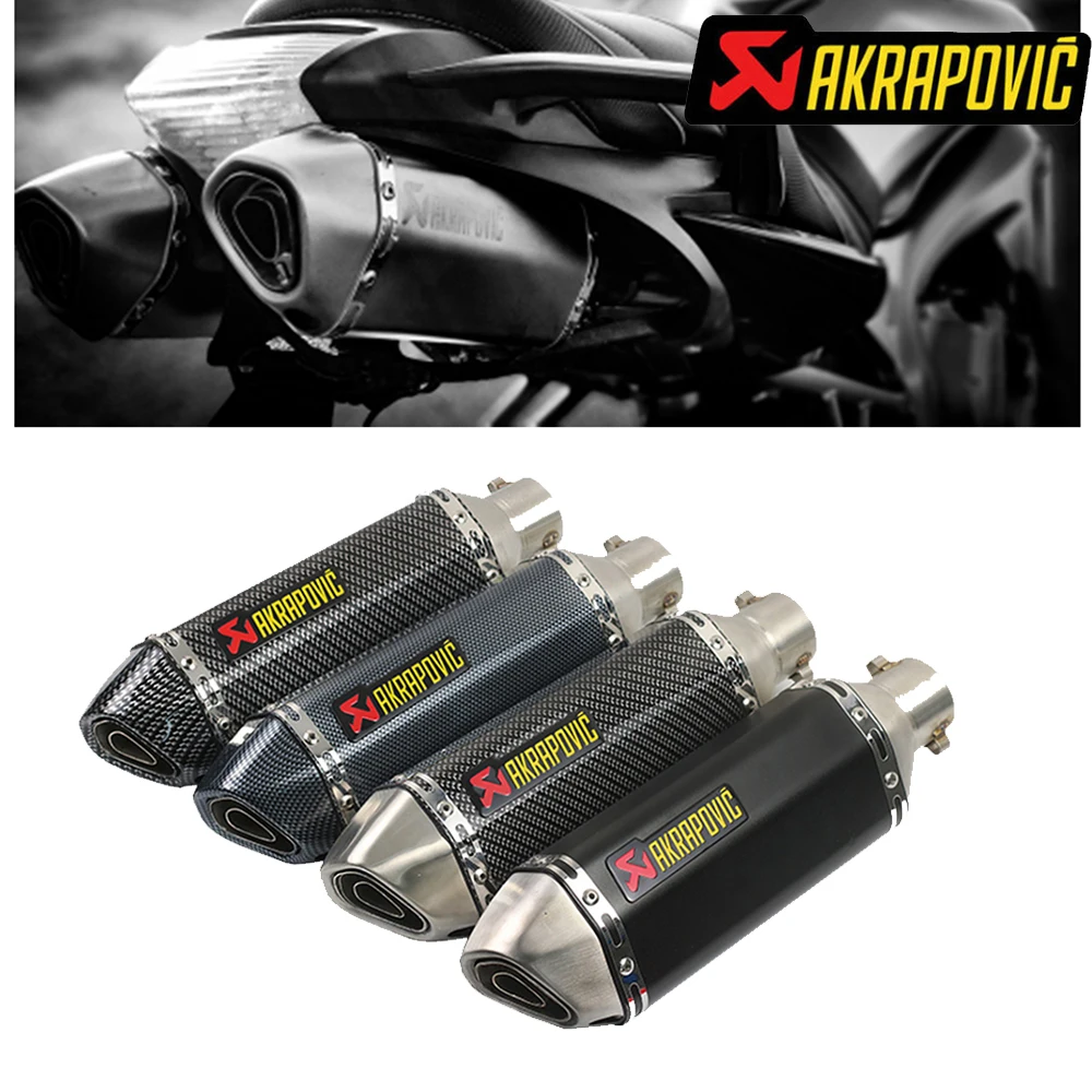 

akrapovic motorcycle exhaust with db killer muffler for kawasaki versys 650 125cc bws suzuki bandit 650 nvx &H013