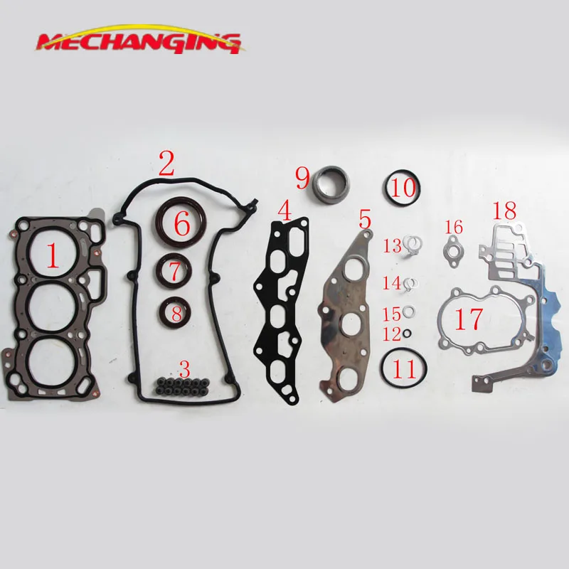 For Daihatsu Sirion 0.8l Ej Metal Engine Parts Full Set Engines Seal