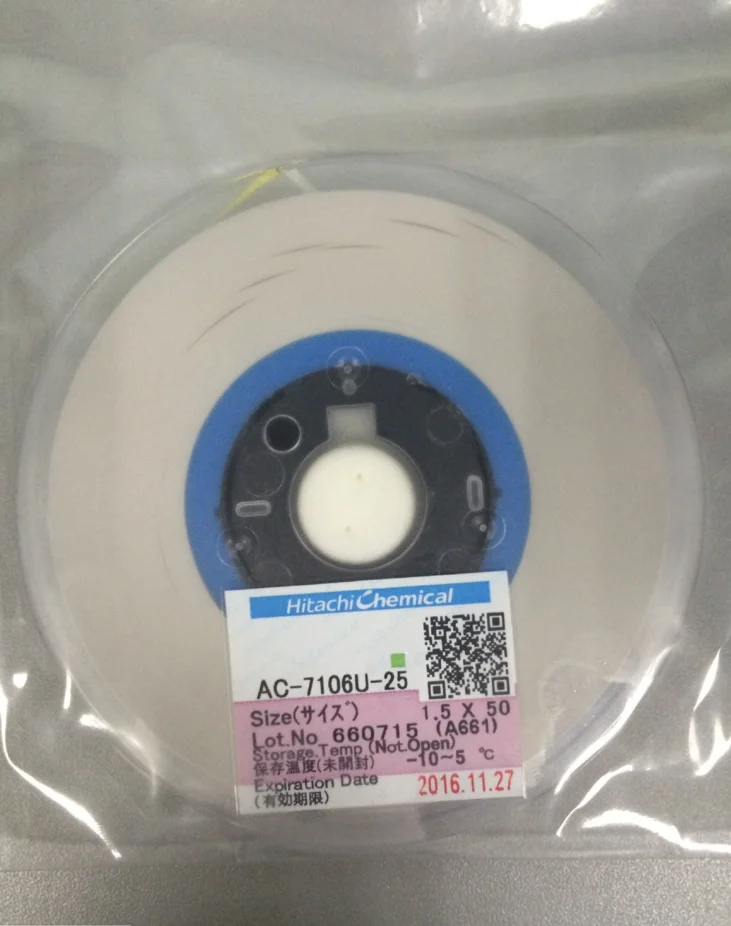 Original AC-7106U W1.5mm L50m 1.5MM*50M ACF conductive film anisotropic film adhesive for lcd repair on FPC to PCB Original AC-7106U W1.5mm L50m 1.5MM*50M ACF conductive film anisotropic film adhesive for lcd repair on FPC to PCB