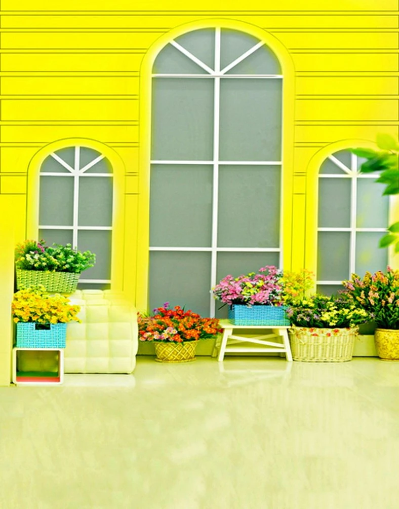 House Flowers Photography Backdrops Photo Props Studio Background 5x7ft
