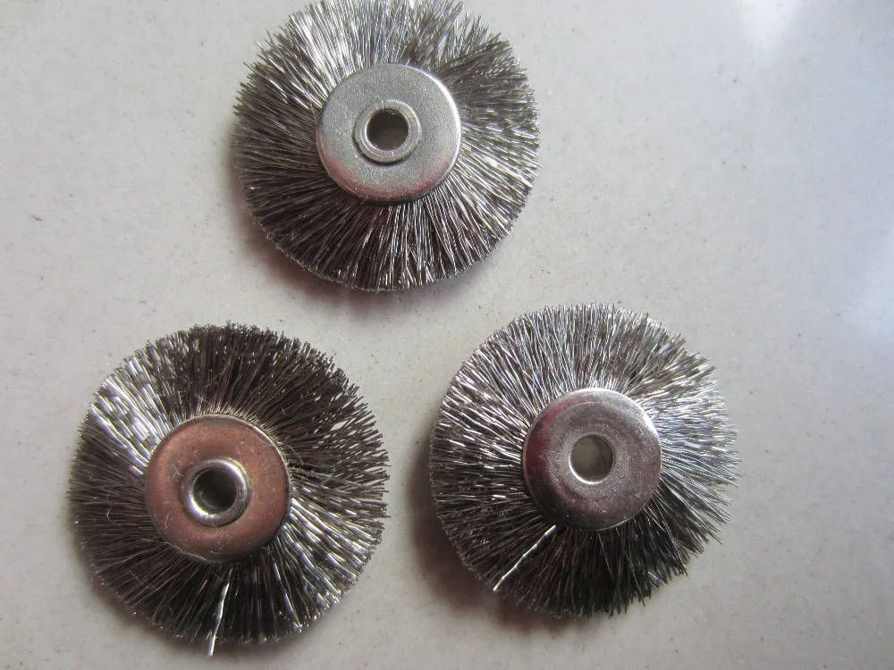 free shipping 100pc Mounted burnishing brush rotary grinding cleaning