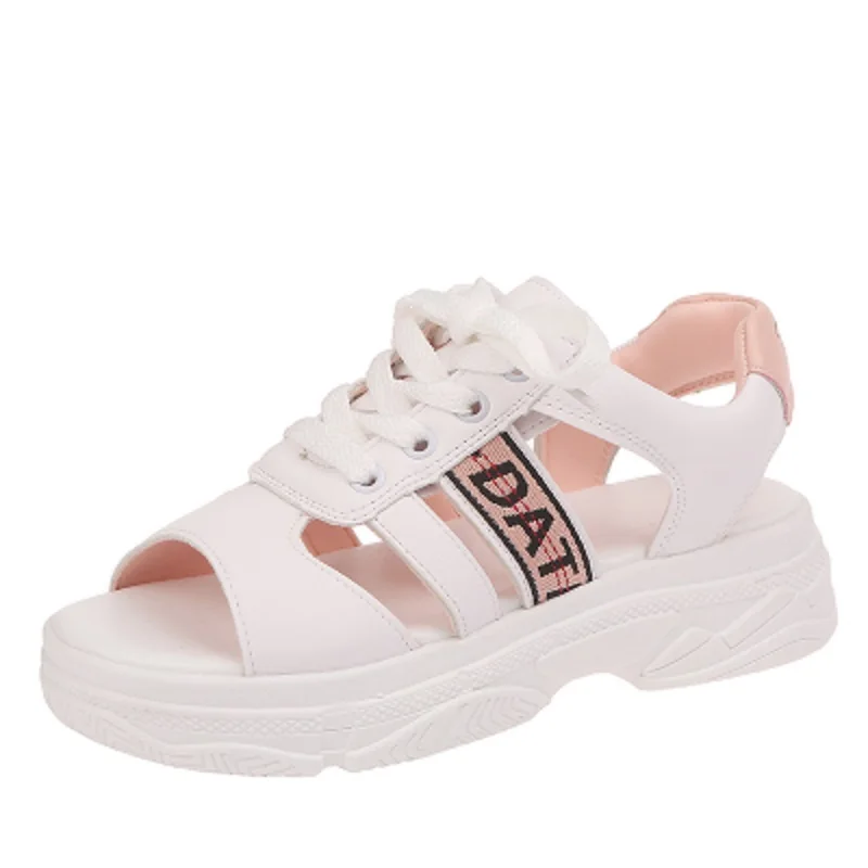 

Chaussures de sport pour femme 2019, nouvelle version corйenne sauvage des chaussures de poisson creuses йpaisses et respirantes