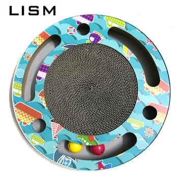 

Cat Scratch Board Toy Rotating Cat Ball Toys Discs Cat Kitten Scratching Playing For Puppy Cats Interactive Game 2018 New