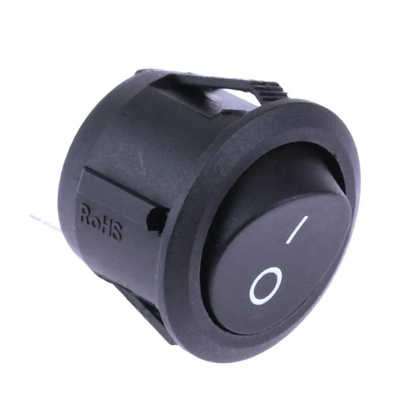 VODOOL 5pcs Car Round Rocker Boat Toggle ON/OFF Switch Push Button Switches Car Dashboard Dash