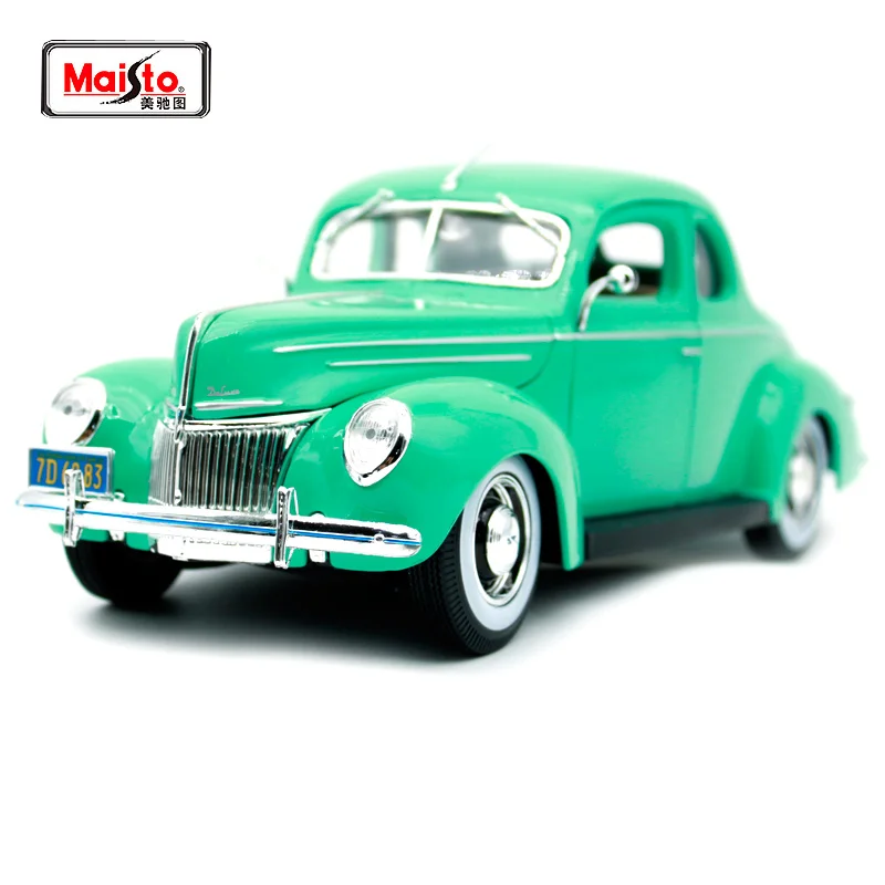 Модель старого автомобиля Maisto 1:18 1939 Ford Deluxe Coupe розово зеленая модель литая новая